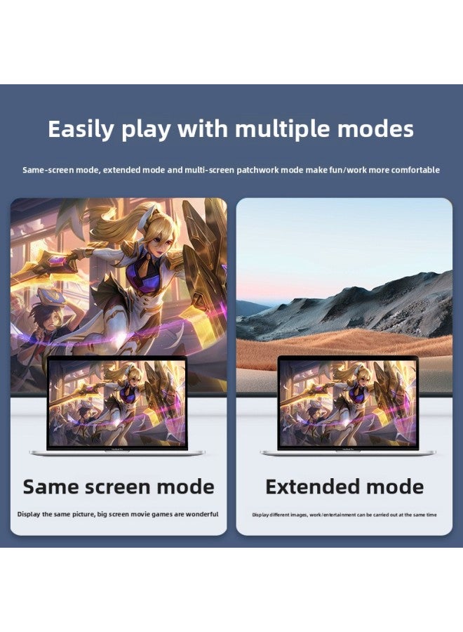 Type-c To Dp Adapter 1.2 Notebook Phone 4k60hz Adapter Typec To DP Screen Video-Color:3.4m K60hz - Image 3
